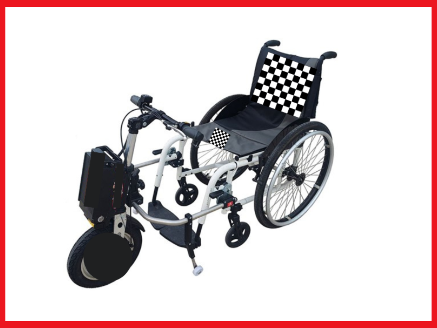 Dispositivo elettrico che permette la motorizzazione di ogni tipo di carrozzina per disabili.